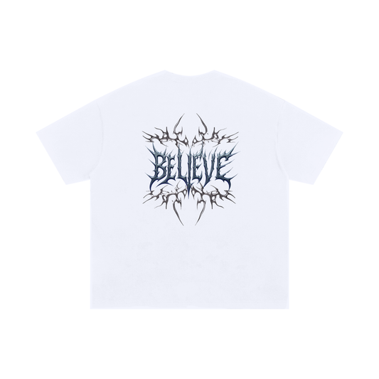 BELIEVE CHROME Oversized T-shirt